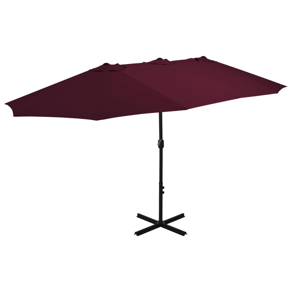 Outdoor Parasol with Aluminum Pole 181.1"x106.3" Bordeaux Red at Set Shop and Smile