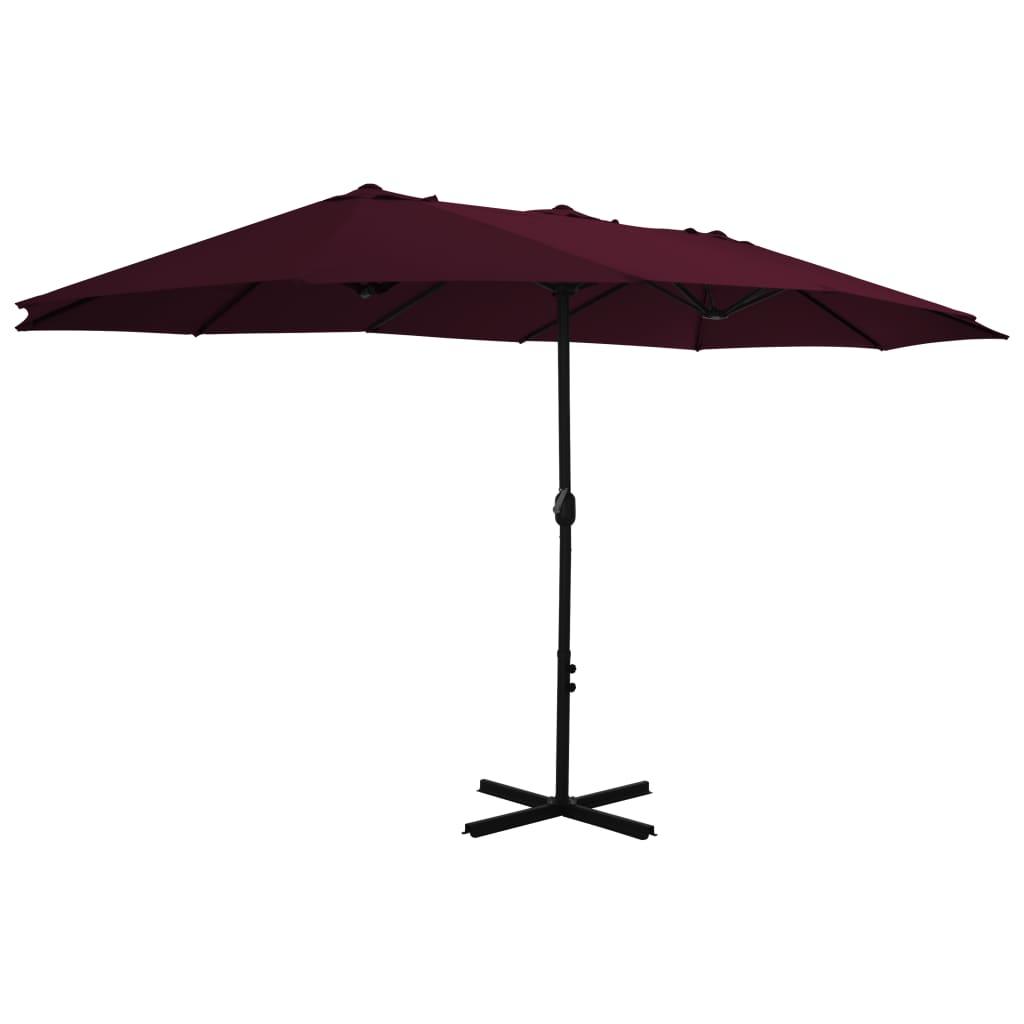 Outdoor Parasol with Aluminum Pole 181.1"x106.3" Bordeaux Red at Set Shop and Smile