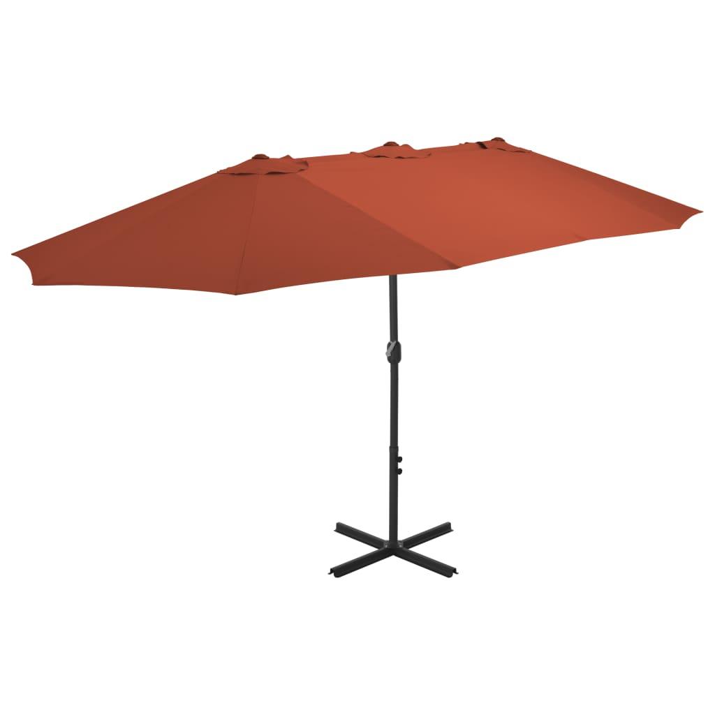 Outdoor Parasol with Aluminum Pole 181.1"x106.3" Terracotta at Set Shop and Smile