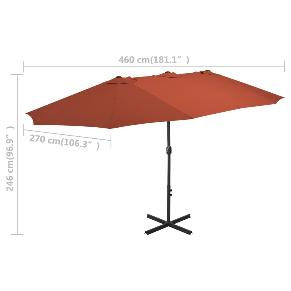Outdoor Parasol with Aluminum Pole 181.1"x106.3" Terracotta at Set Shop and Smile