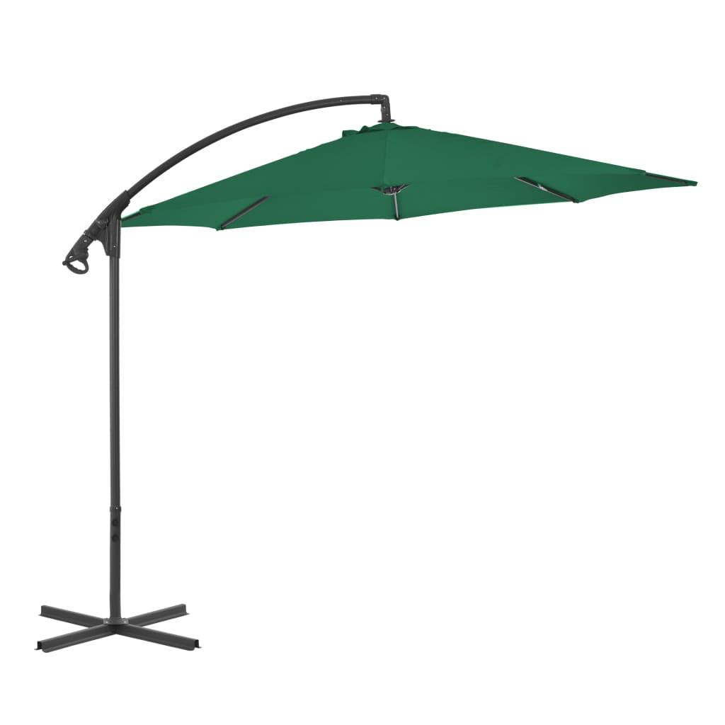 Cantilever Umbrella with Steel Pole 118.1" Green at Set Shop and Smile