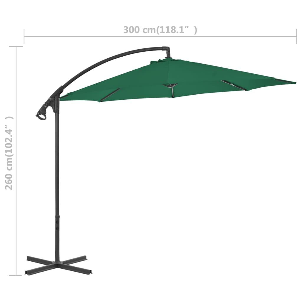 Cantilever Umbrella with Steel Pole 118.1" Green at Set Shop and Smile