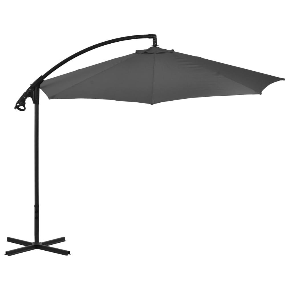 Cantilever Umbrella with Steel Pole 118.1" Anthracite at Set Shop and Smile