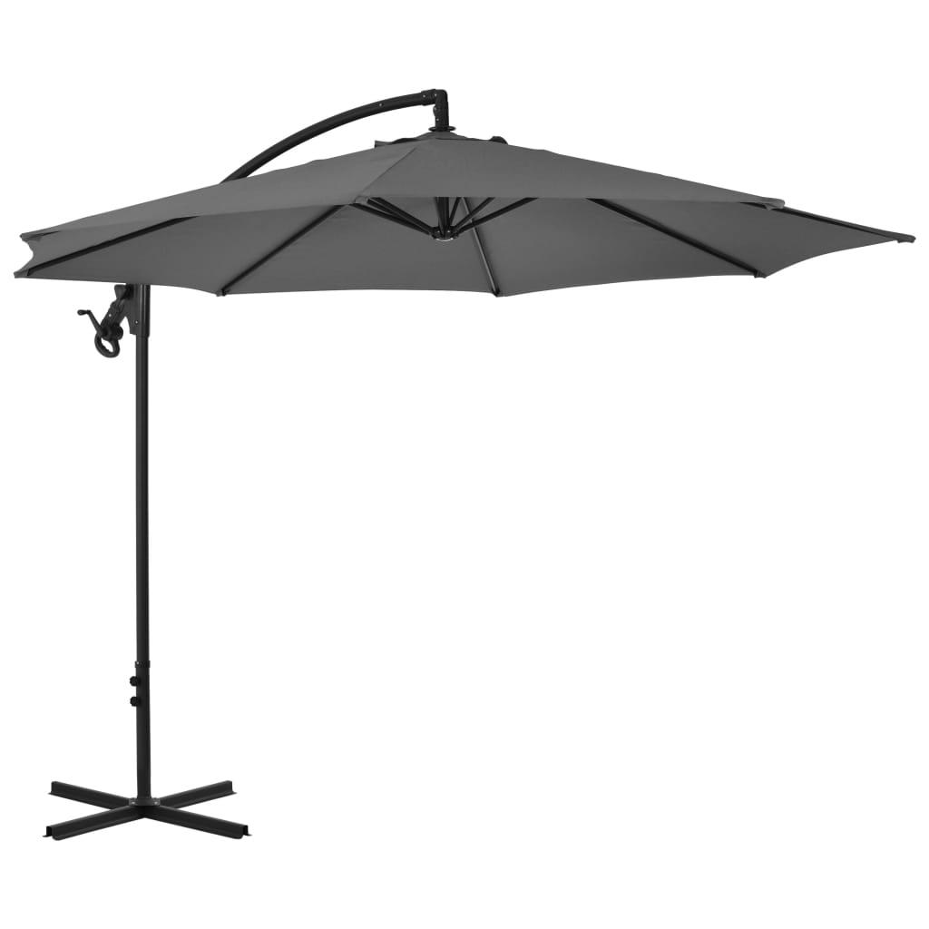 Cantilever Umbrella with Steel Pole 118.1" Anthracite at Set Shop and Smile
