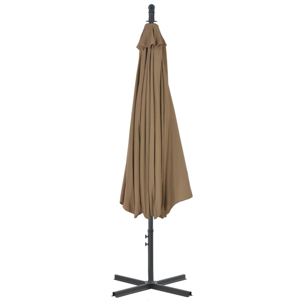 Cantilever Umbrella with Steel Pole 118.1" Taupe at Set Shop and Smile