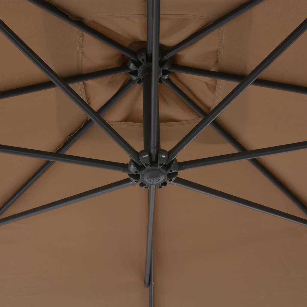 Cantilever Umbrella with Steel Pole 118.1" Taupe at Set Shop and Smile
