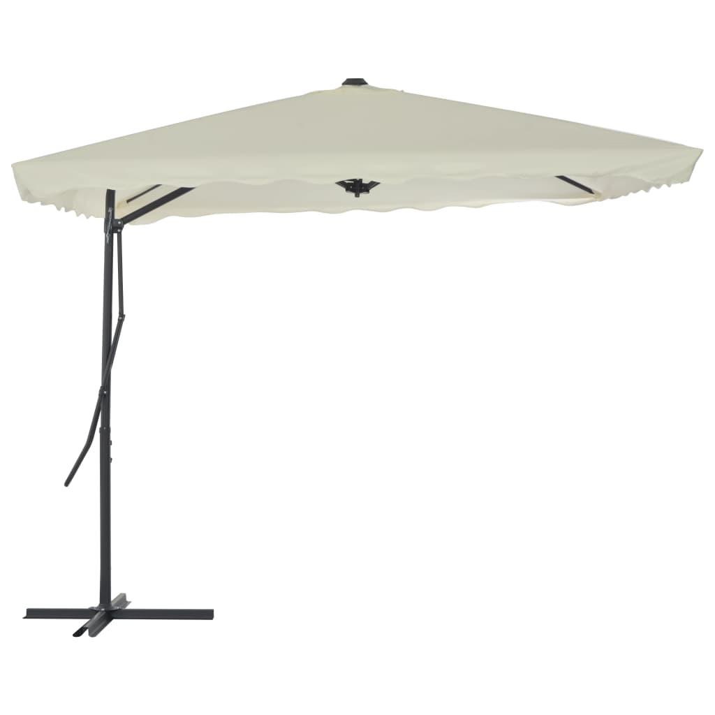 Outdoor Parasol with Steel Pole 98.4"x98.4" Sand at Set Shop and Smile