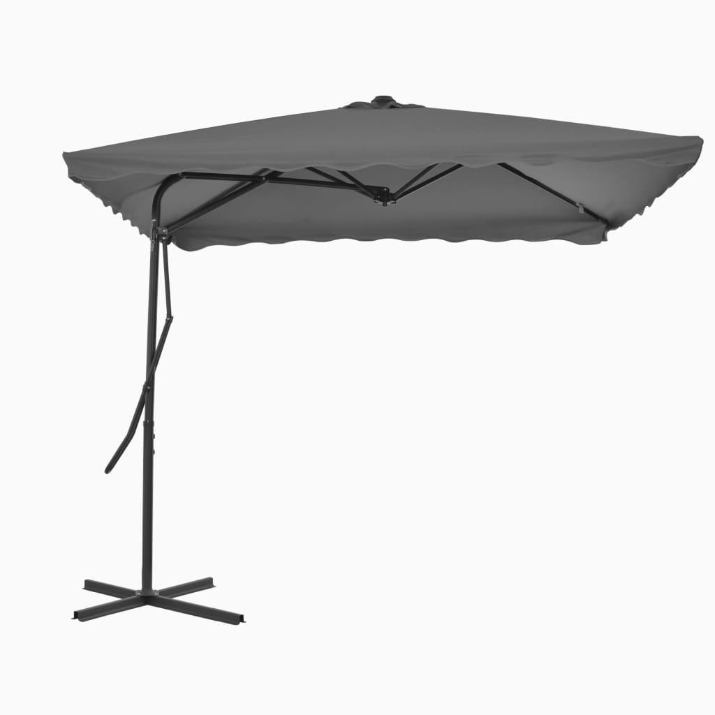 Outdoor Parasol with Steel Pole 98.4"x98.4" Anthracite at Set Shop and Smile
