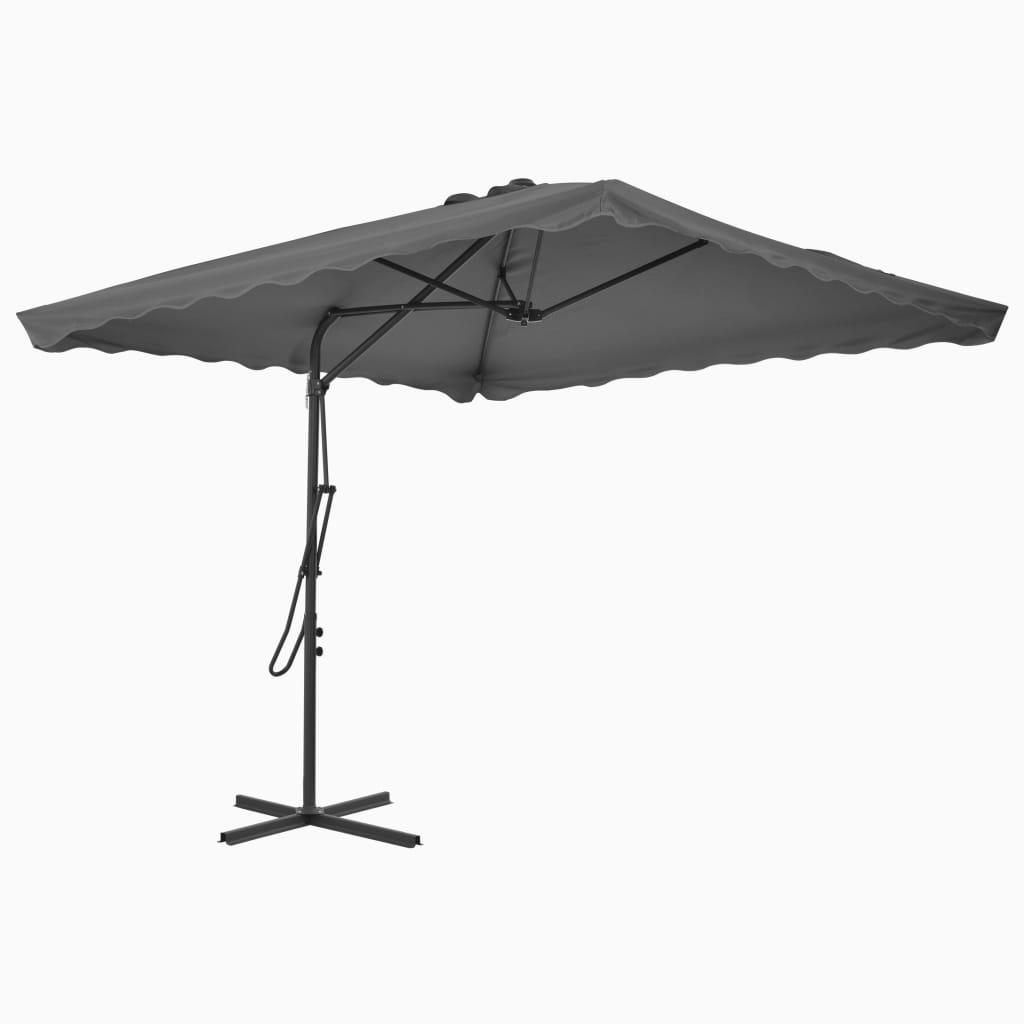 Outdoor Parasol with Steel Pole 98.4"x98.4" Anthracite at Set Shop and Smile