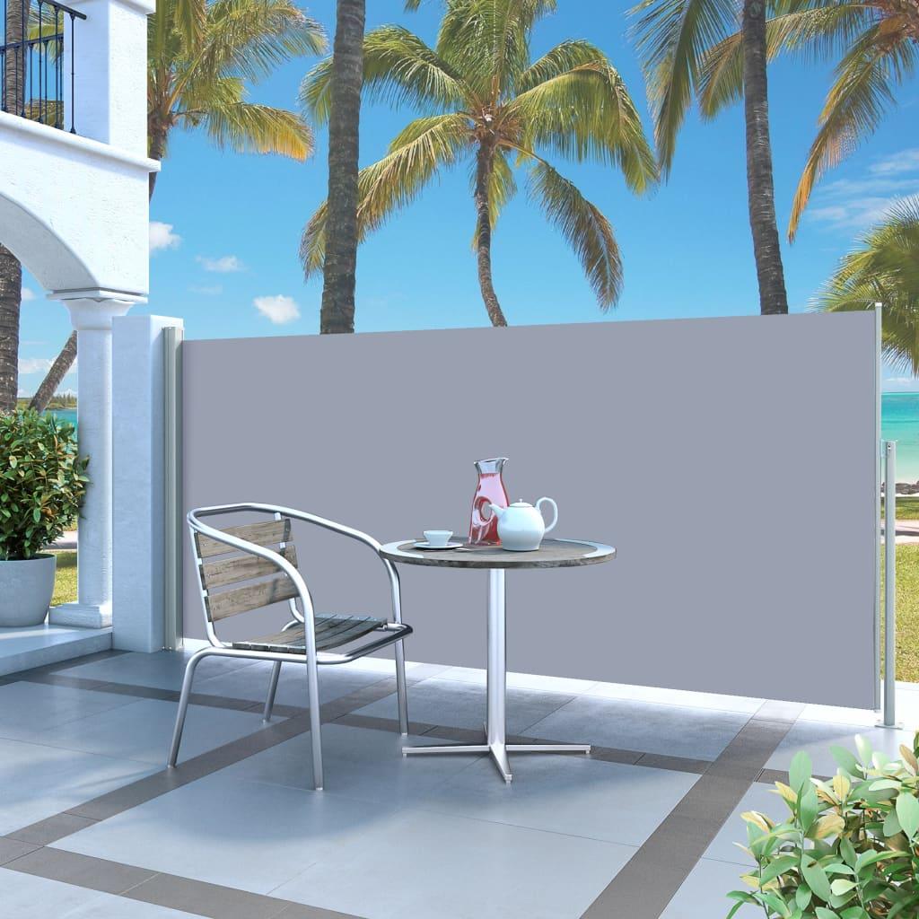 Retractable Side Awning 55.1"x118.1" Gray at Set Shop and Smile