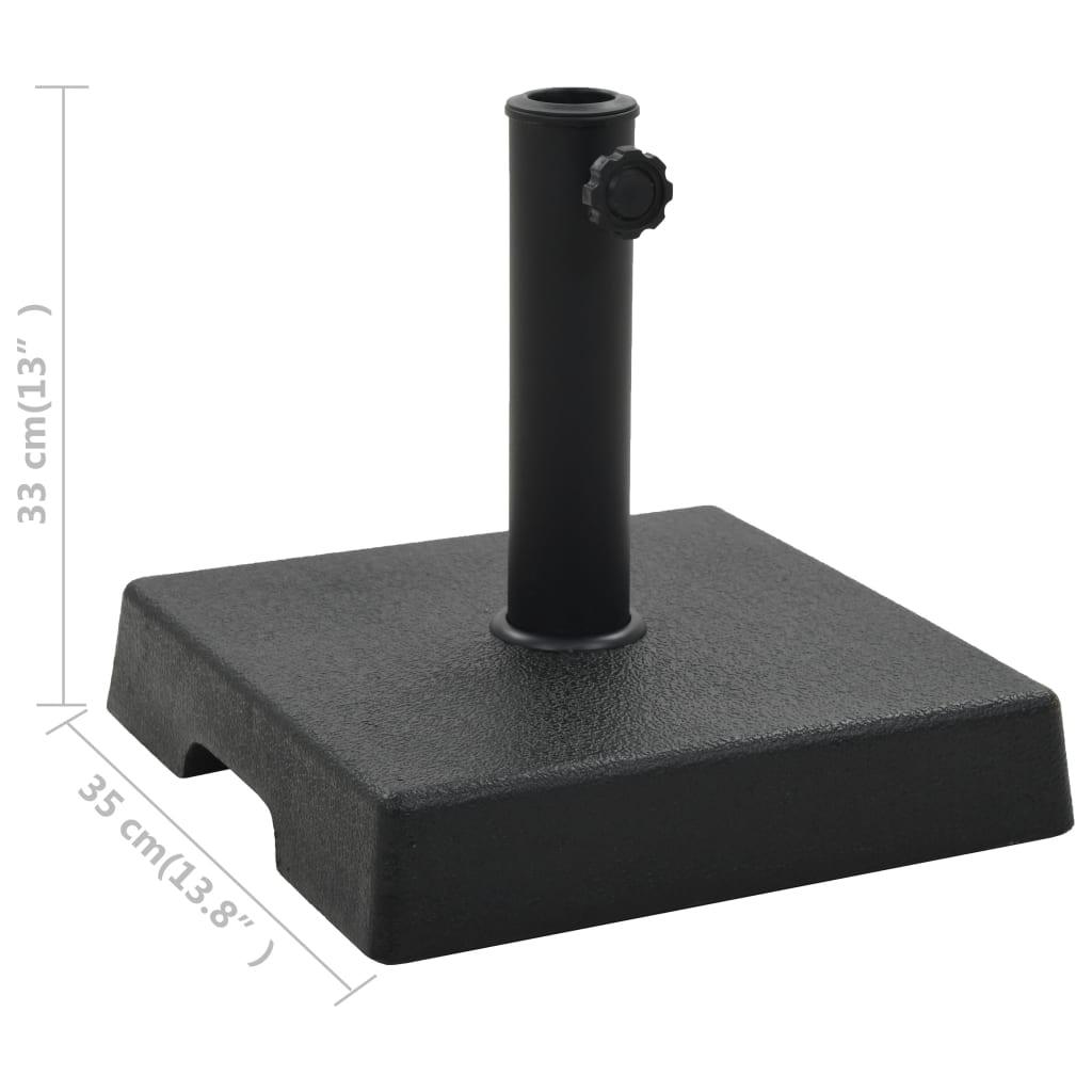 Parasol Base Square Polyresin 17.6 lb Black at Set Shop and Smile