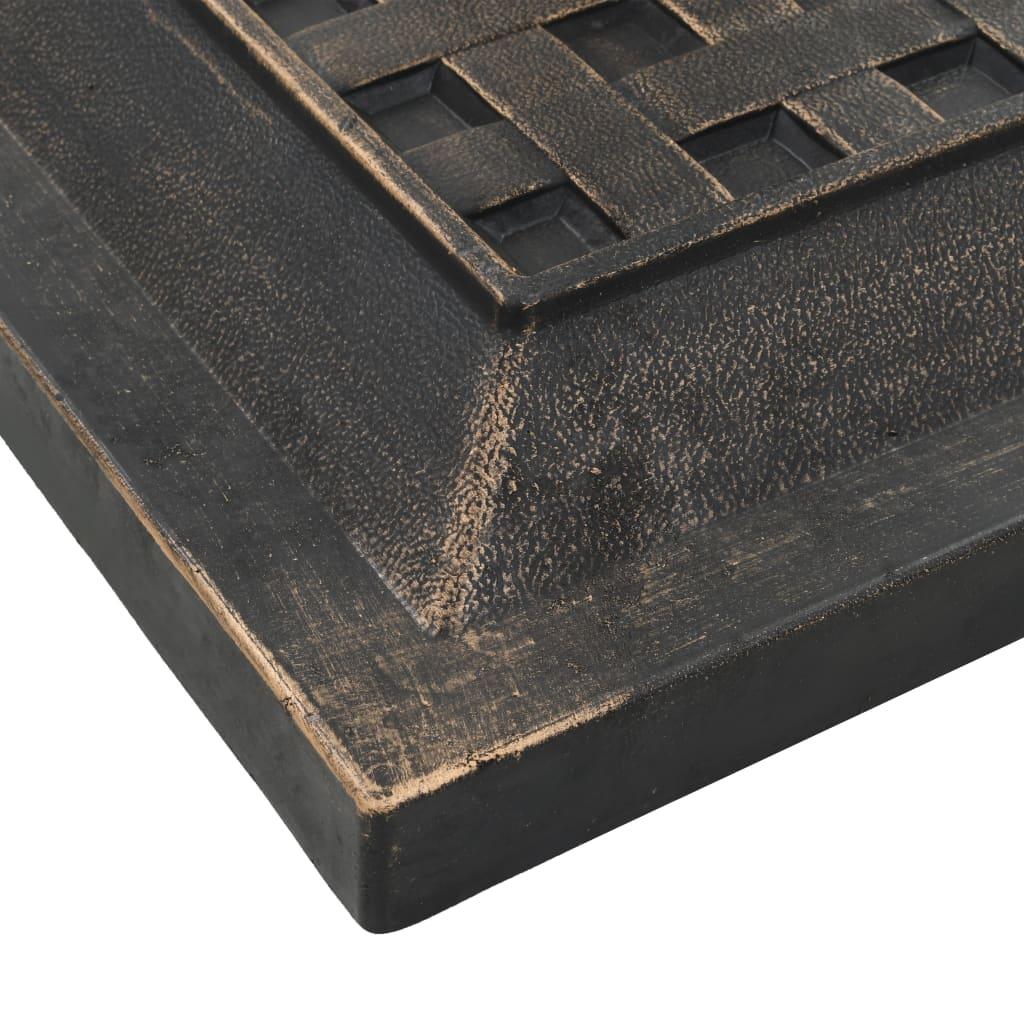 Parasol Base Square Polyresin 26.5 lb Bronze at Set Shop and Smile