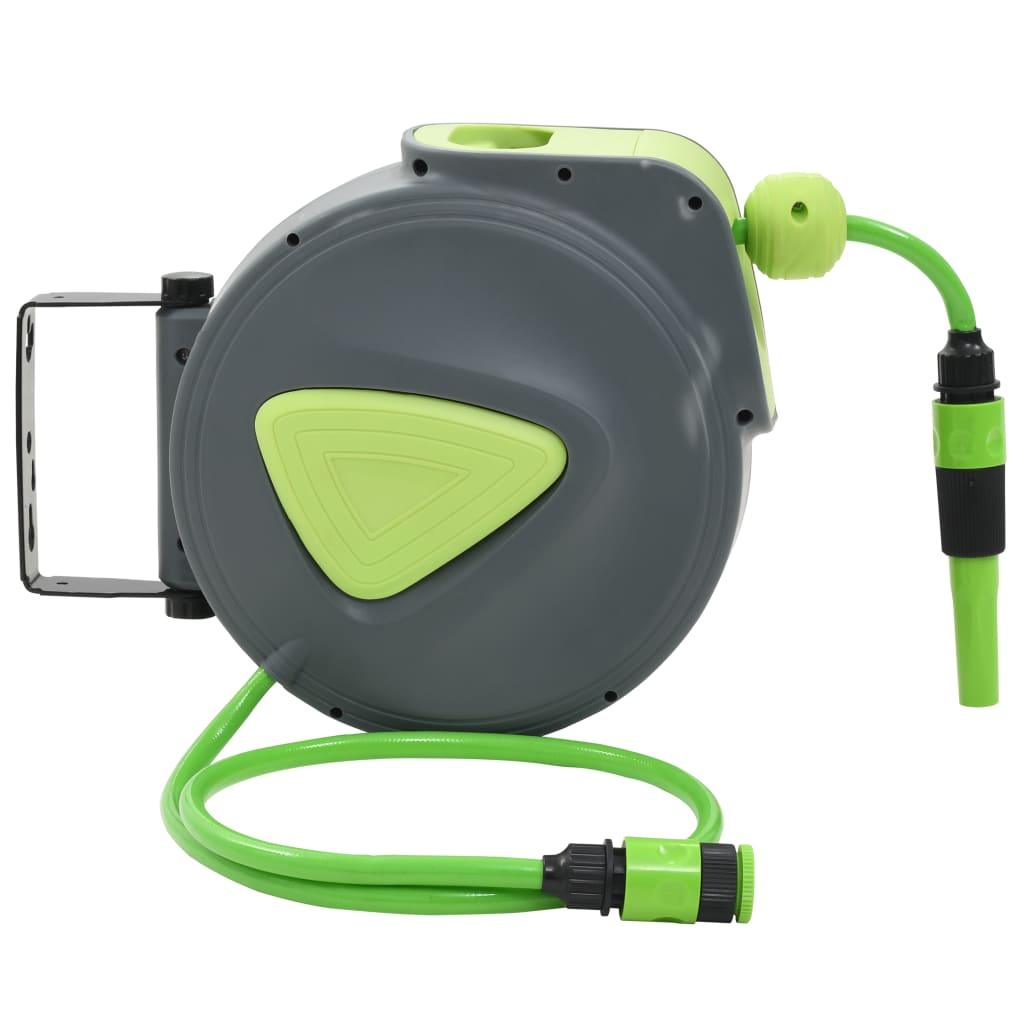 Automatic Retractable Water Hose Reel Wall Mounted 32.8'+3.3' at Set Shop and Smile