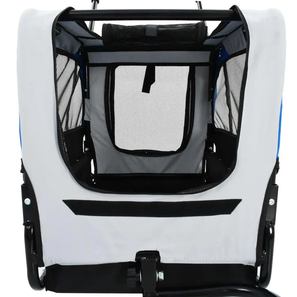2-in-1 Pet Bike Trailer & Jogging Stroller Gray and Blue at Set Shop and Smile