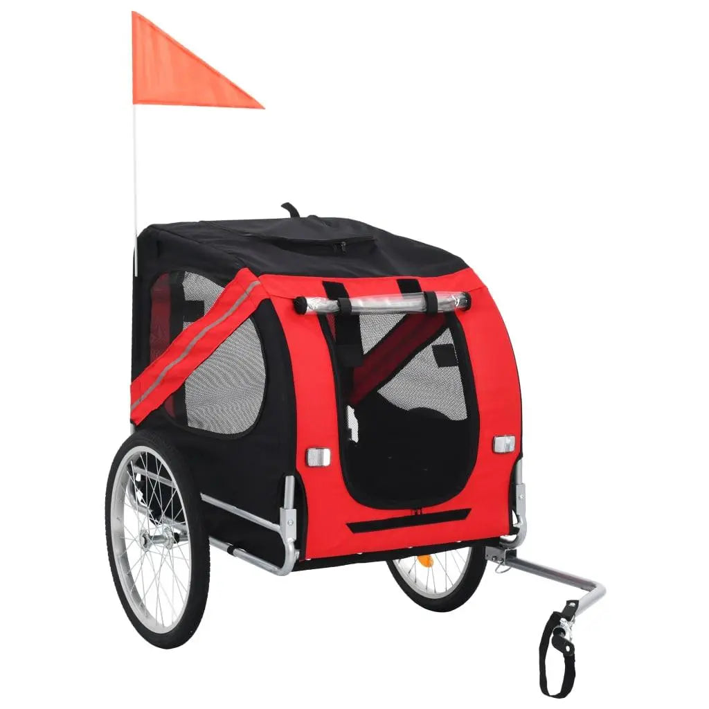 Dog Bike Trailer Red and Black at Set Shop and Smile