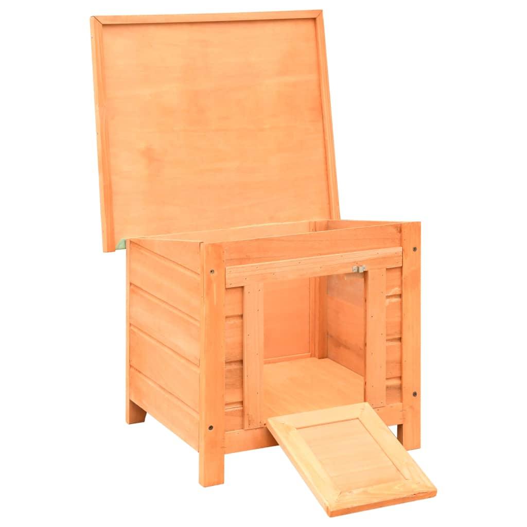 Cat House Solid Pine & Fir Wood 19.7"x18.1"x17.1" at Set Shop and Smile
