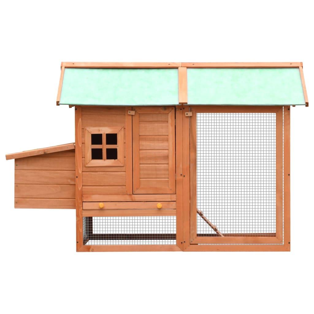 Chicken Cage Solid Pine & Fir Wood 66.9"x31.9"x43.3" at Set Shop and Smile