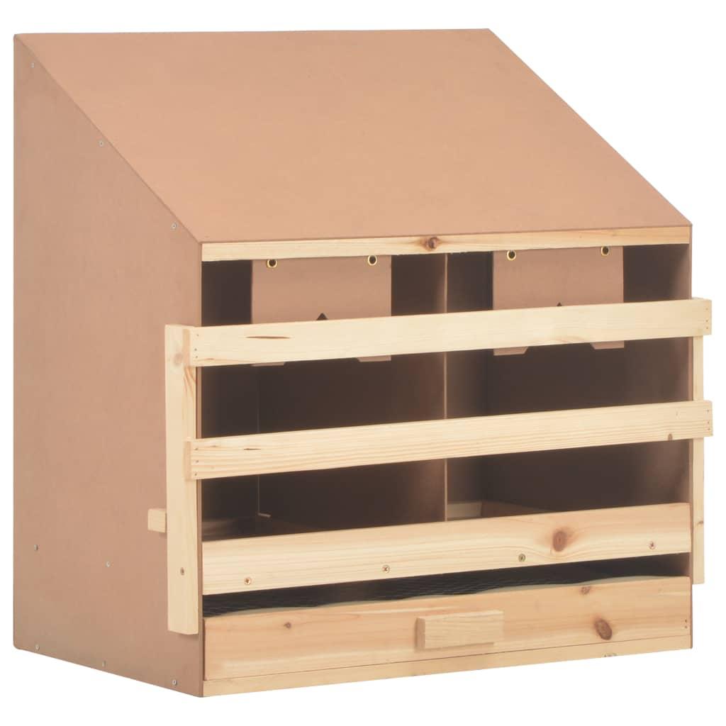 Chicken Laying Nest 2 Compartments 24.8"x15.7"x25.6" Solid Pine Wood at Set Shop and Smile