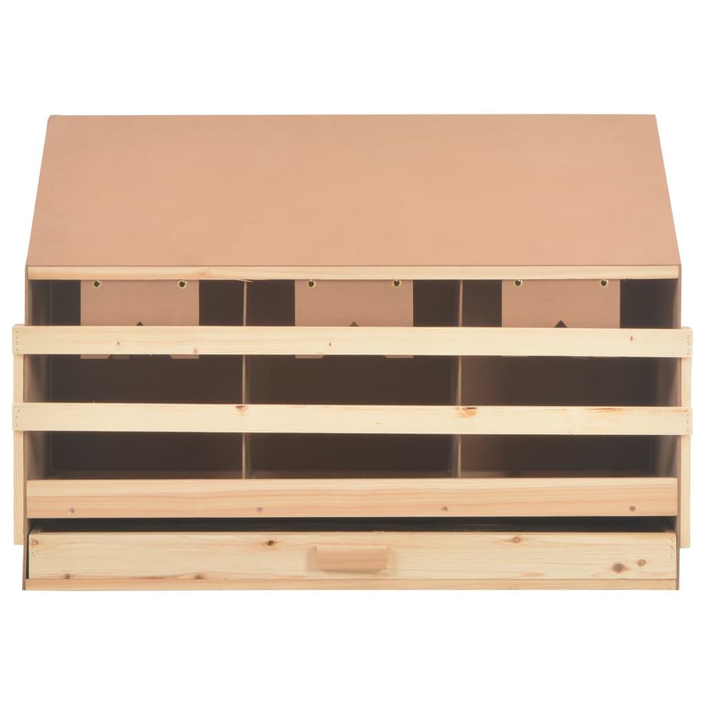 Chicken Laying Nest 3 Compartments 36.6"x15.7"x25.6" Solid Pine Wood at Set Shop and Smile