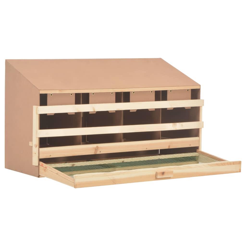 Chicken Laying Nest 4 Compartments 41.7"x15.7"x23.2" Solid Pine Wood at Set Shop and Smile