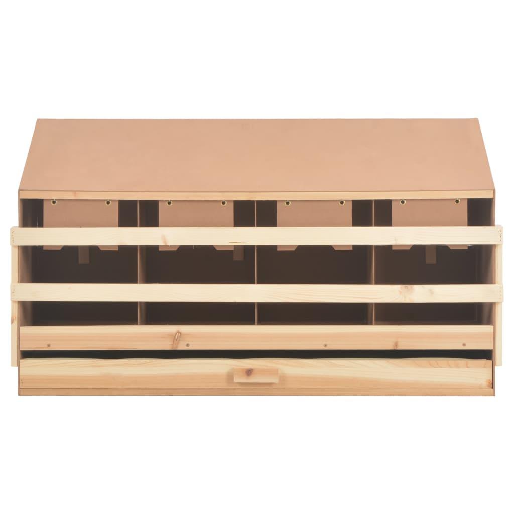 Chicken Laying Nest 4 Compartments 41.7"x15.7"x23.2" Solid Pine Wood at Set Shop and Smile