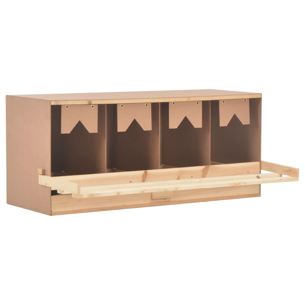 Chicken Laying Nest 4 Compartments 41.7"x15.7"x17.7" Solid Pine Wood at Set Shop and Smile