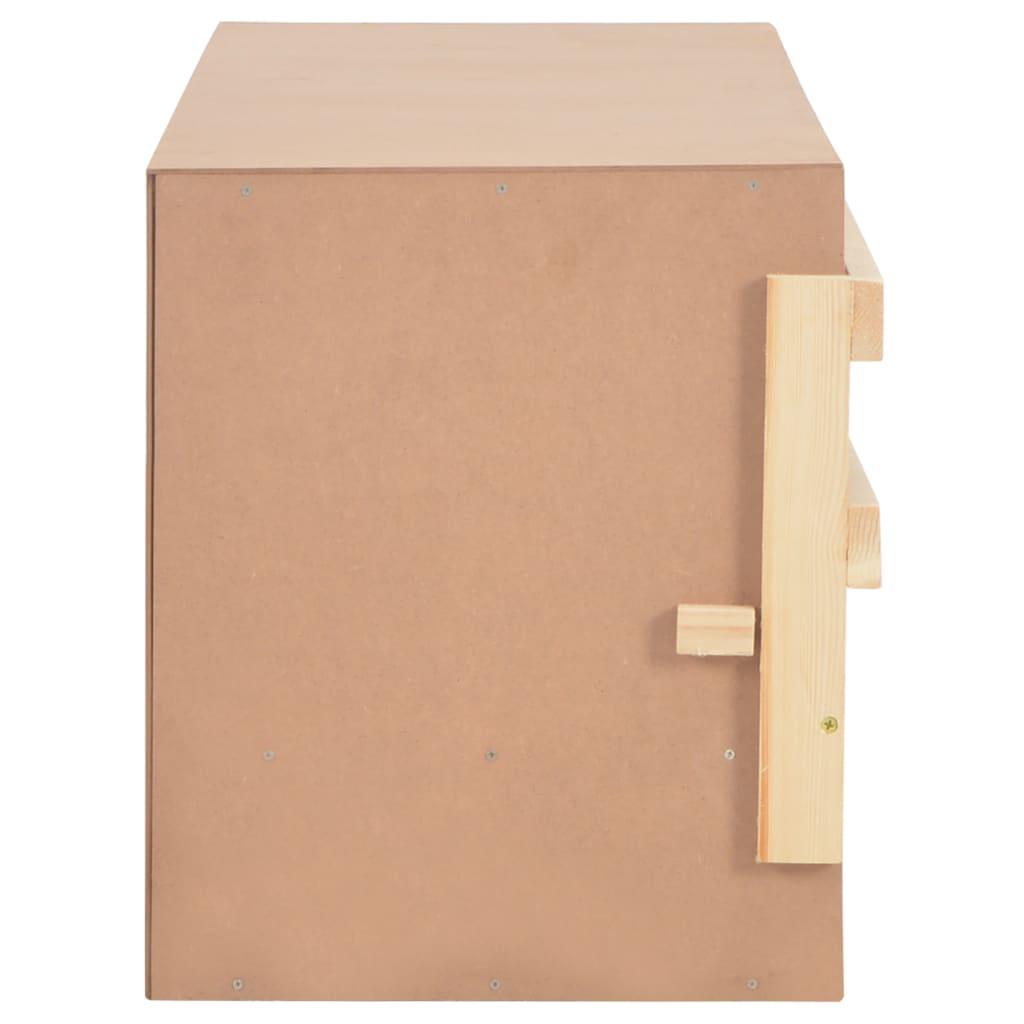 Chicken Laying Nest 5 Compartments 46.1"x13"x15" Solid Pine Wood at Set Shop and Smile