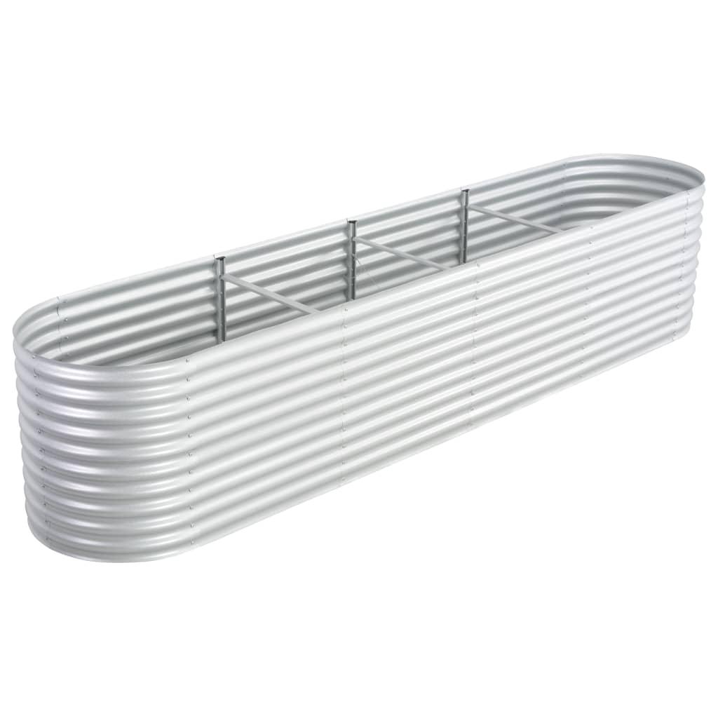 Garden Raised Bed 157.5"x31.5"x31.9" Galvanized Steel Silver at Set Shop and Smile