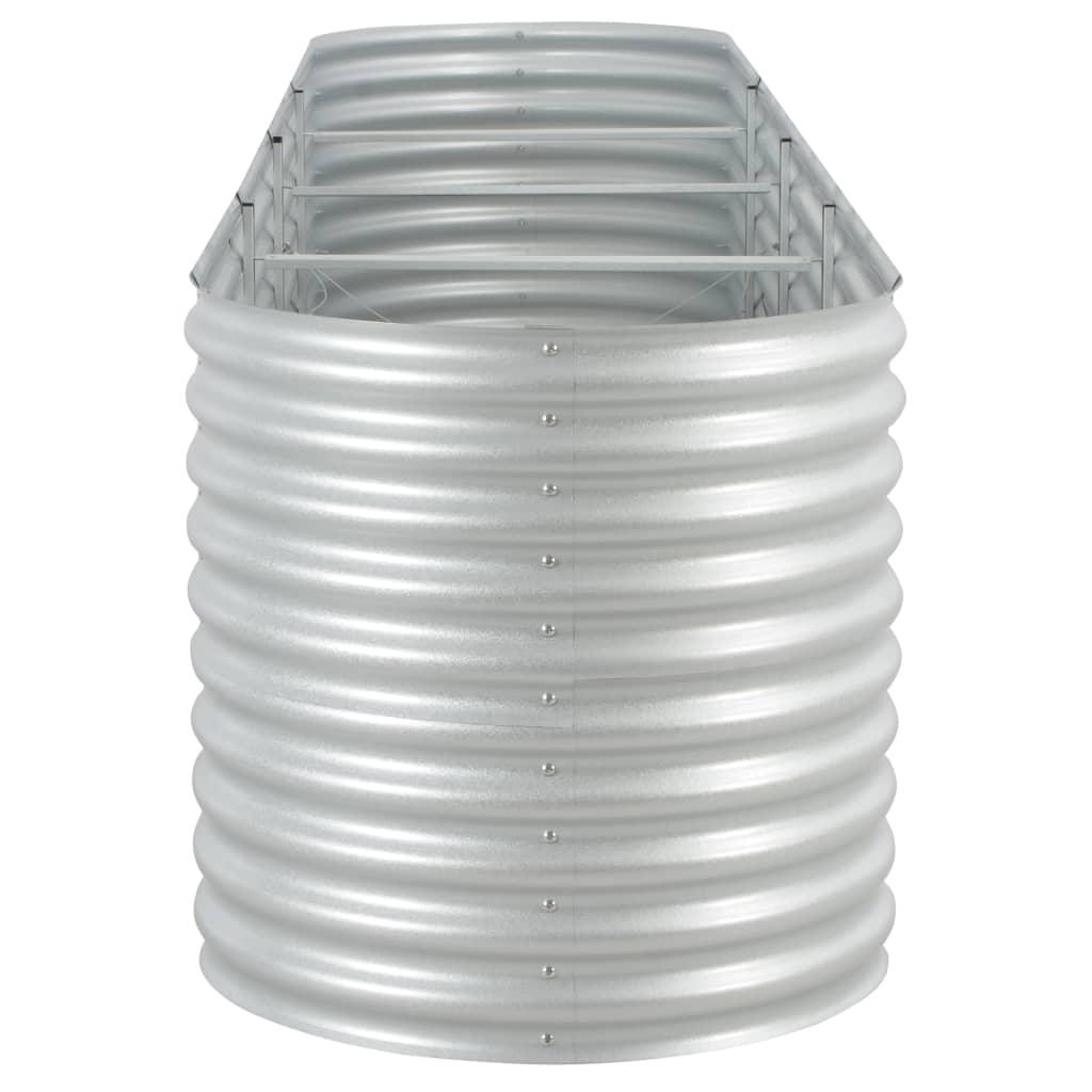 Garden Raised Bed 157.5"x31.5"x31.9" Galvanized Steel Silver at Set Shop and Smile