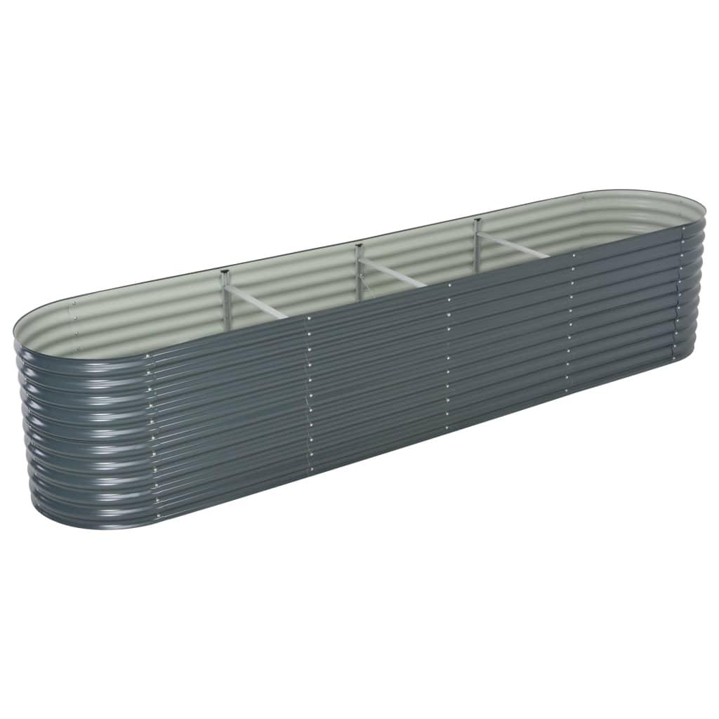 Garden Raised Bed 157.5"x31.5"x31.9" Galvanized Steel Gray at Set Shop and Smile