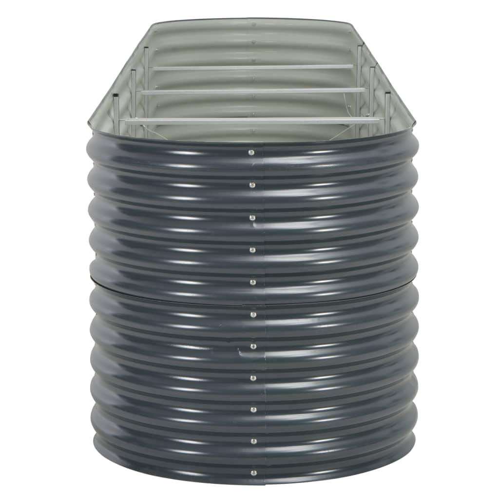 Garden Raised Bed 157.5"x31.5"x31.9" Galvanized Steel Gray at Set Shop and Smile