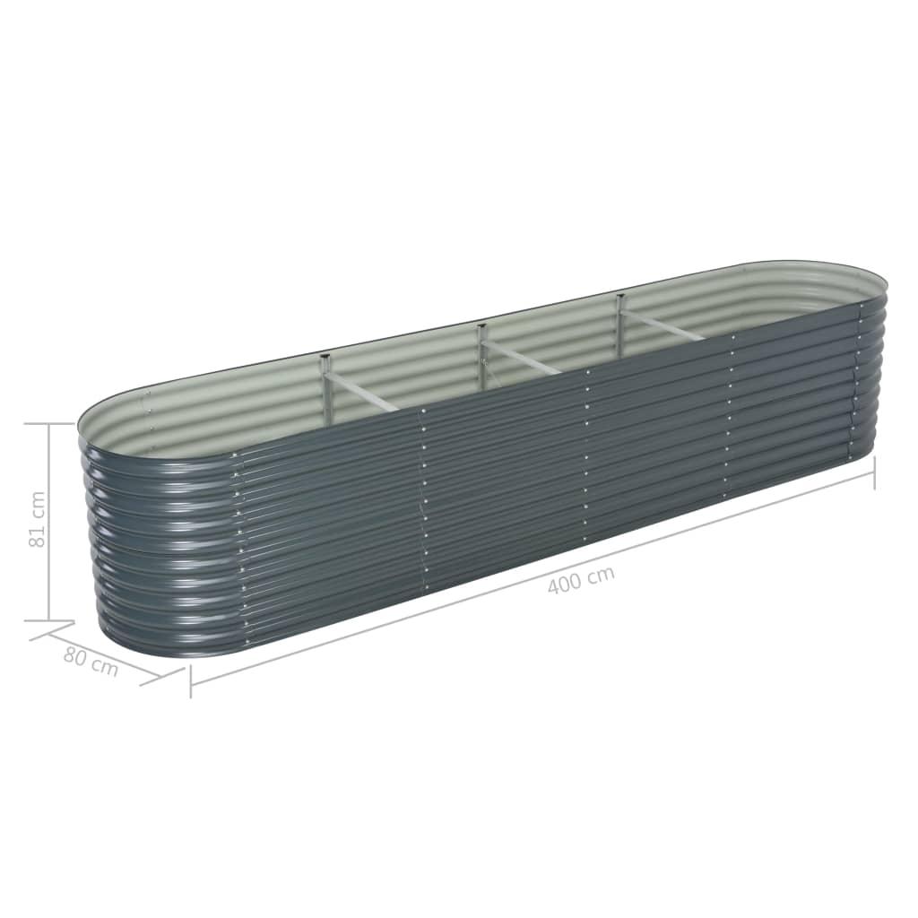 Garden Raised Bed 157.5"x31.5"x31.9" Galvanized Steel Gray at Set Shop and Smile