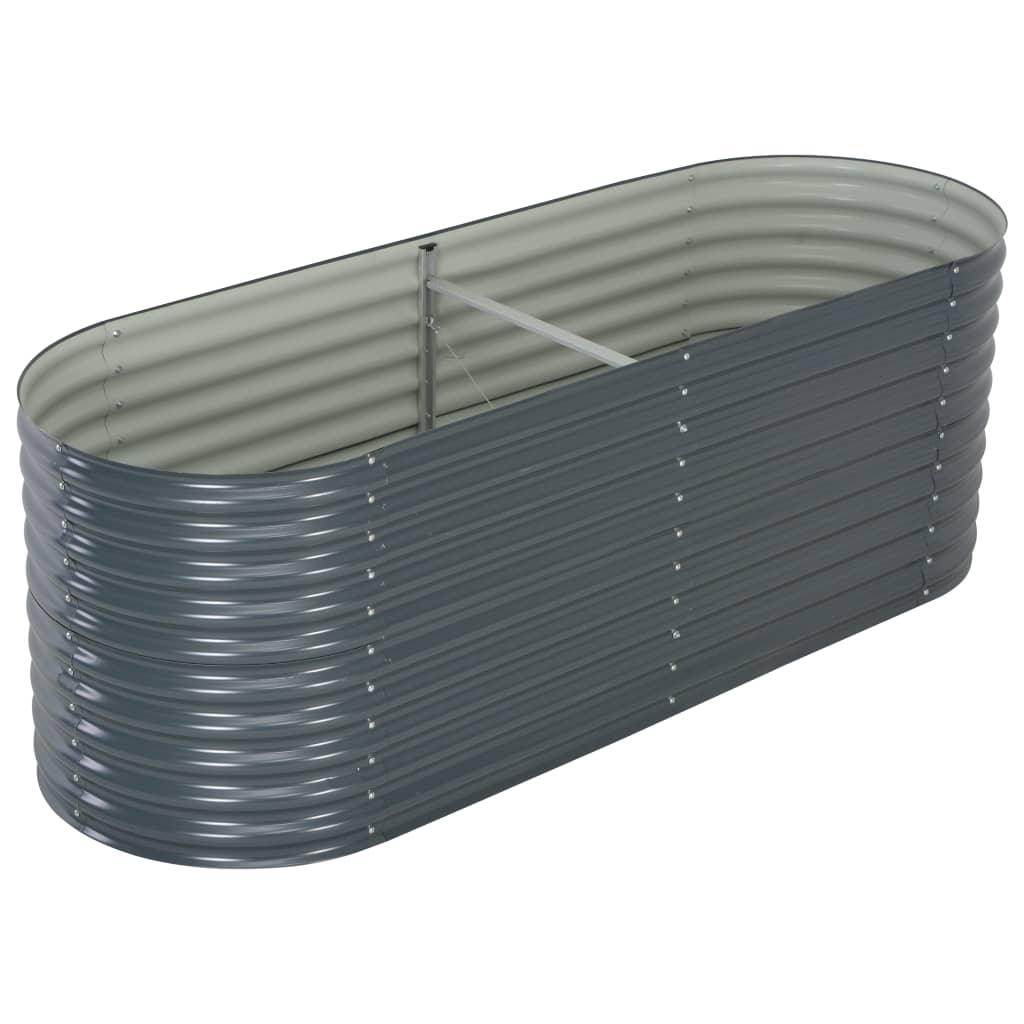 Garden Raised Bed 94.5"x31.5"x31.9" Galvanized Steel Gray at Set Shop and Smile