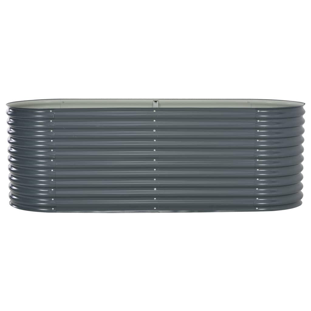 Garden Raised Bed 94.5"x31.5"x31.9" Galvanized Steel Gray at Set Shop and Smile