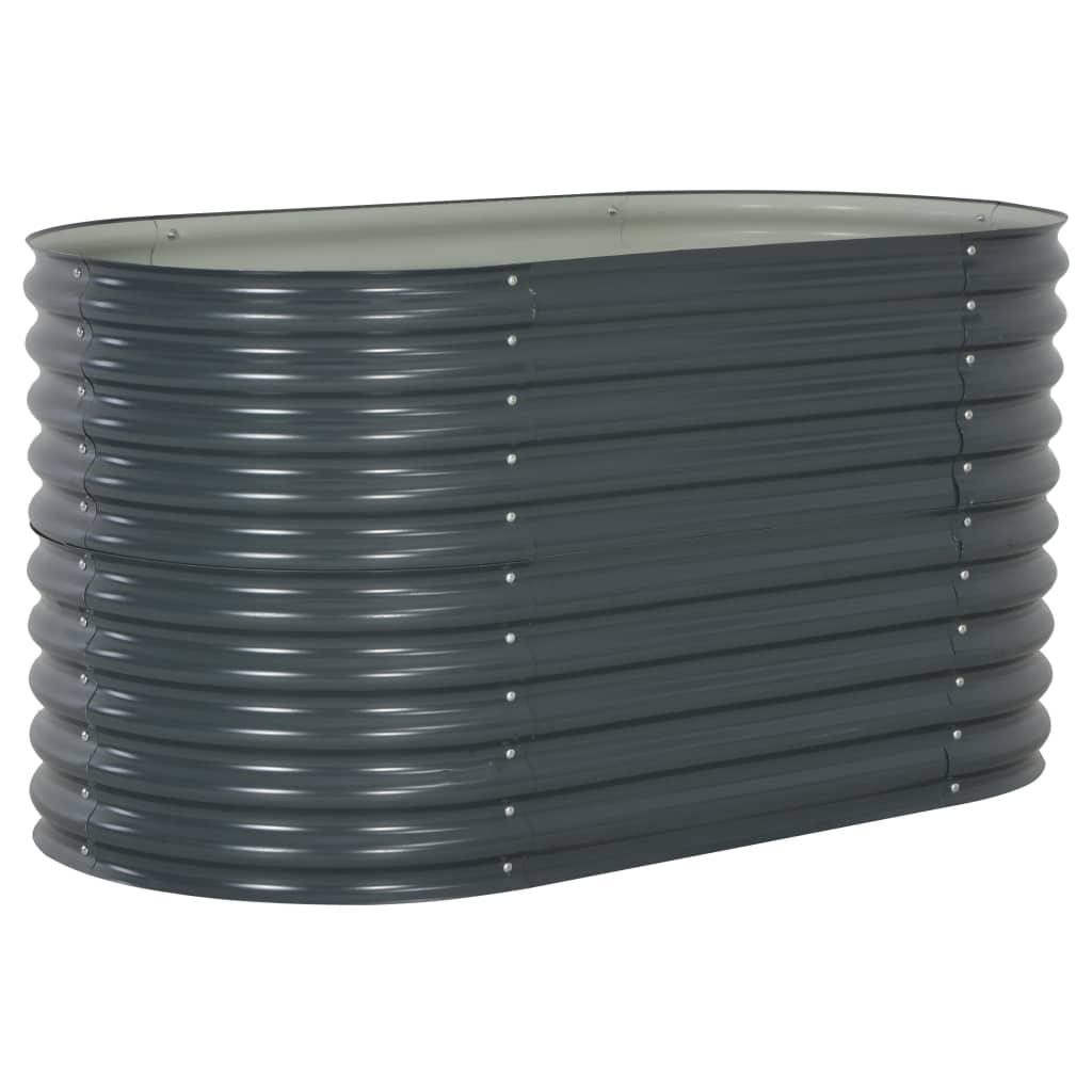 Garden Raised Bed 63"x31.5"x31.9" Galvanized Steel Gray at Set Shop and Smile
