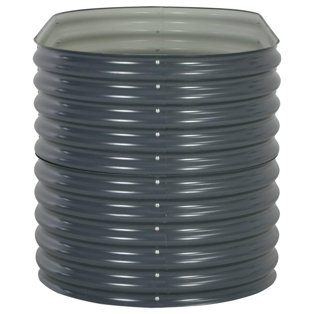 Garden Raised Bed 63"x31.5"x31.9" Galvanized Steel Gray at Set Shop and Smile