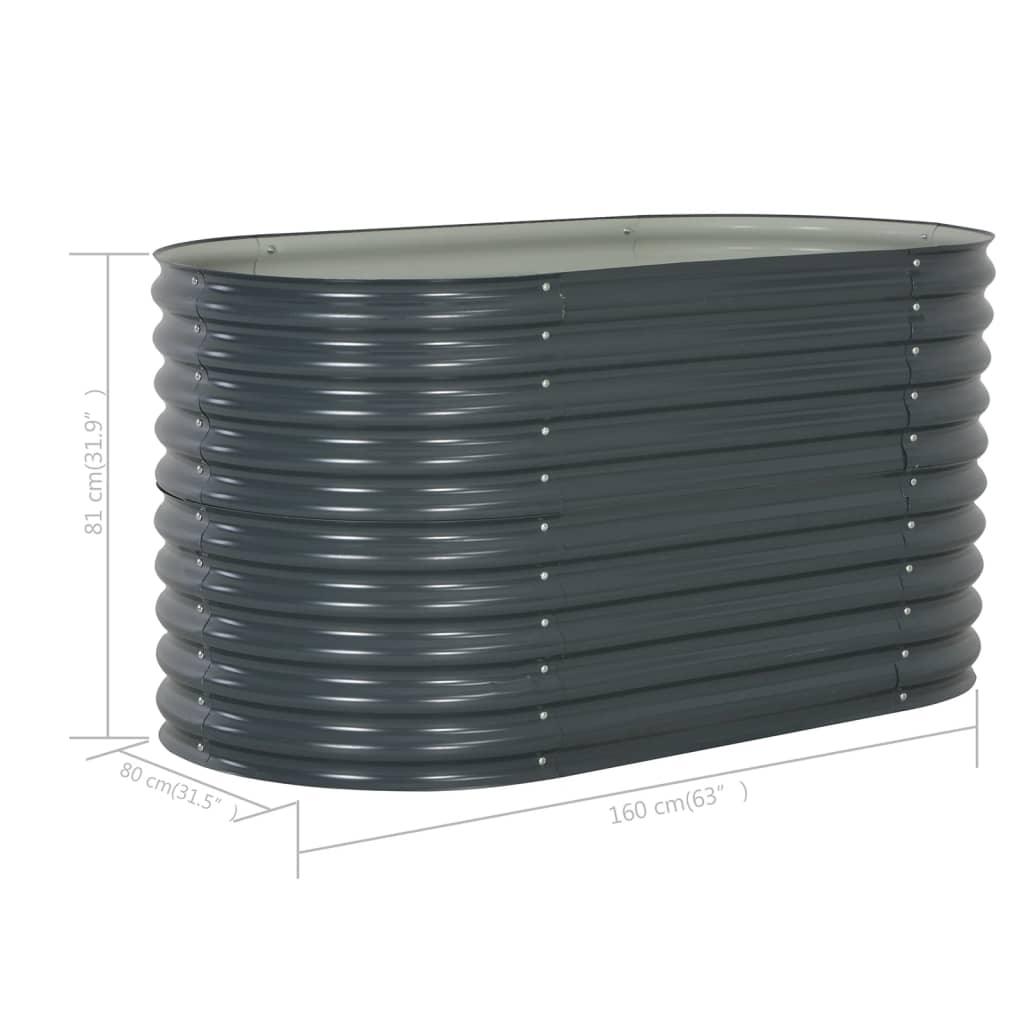 Garden Raised Bed 63"x31.5"x31.9" Galvanized Steel Gray at Set Shop and Smile