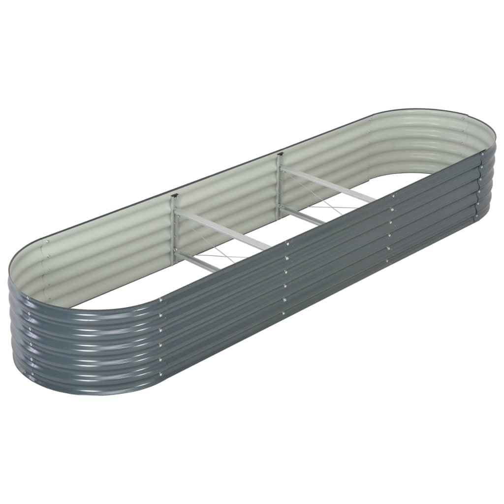 Garden Raised Bed 126"x31.5"x17.3" Galvanized Steel Gray at Set Shop and Smile