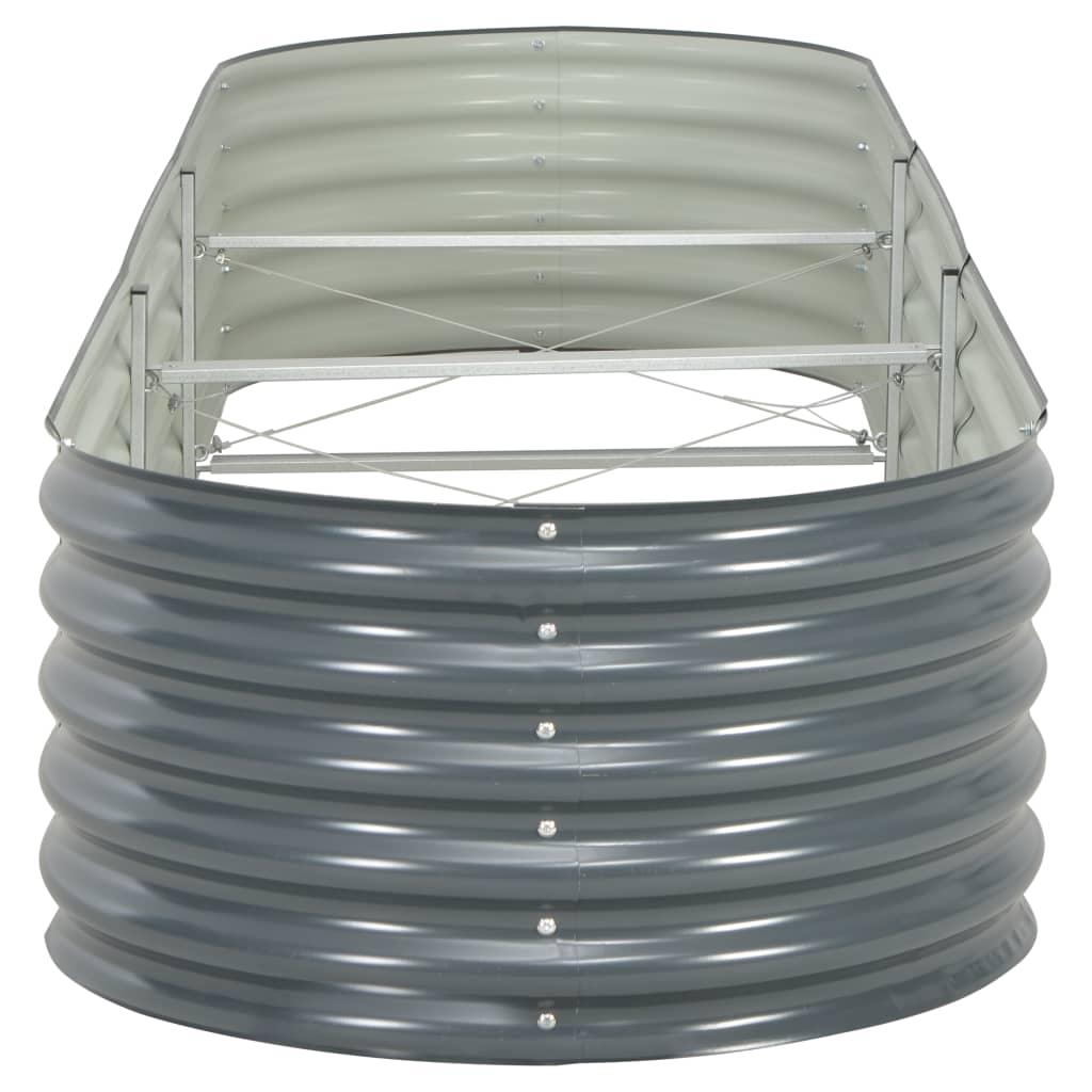 Garden Raised Bed 126"x31.5"x17.3" Galvanized Steel Gray at Set Shop and Smile