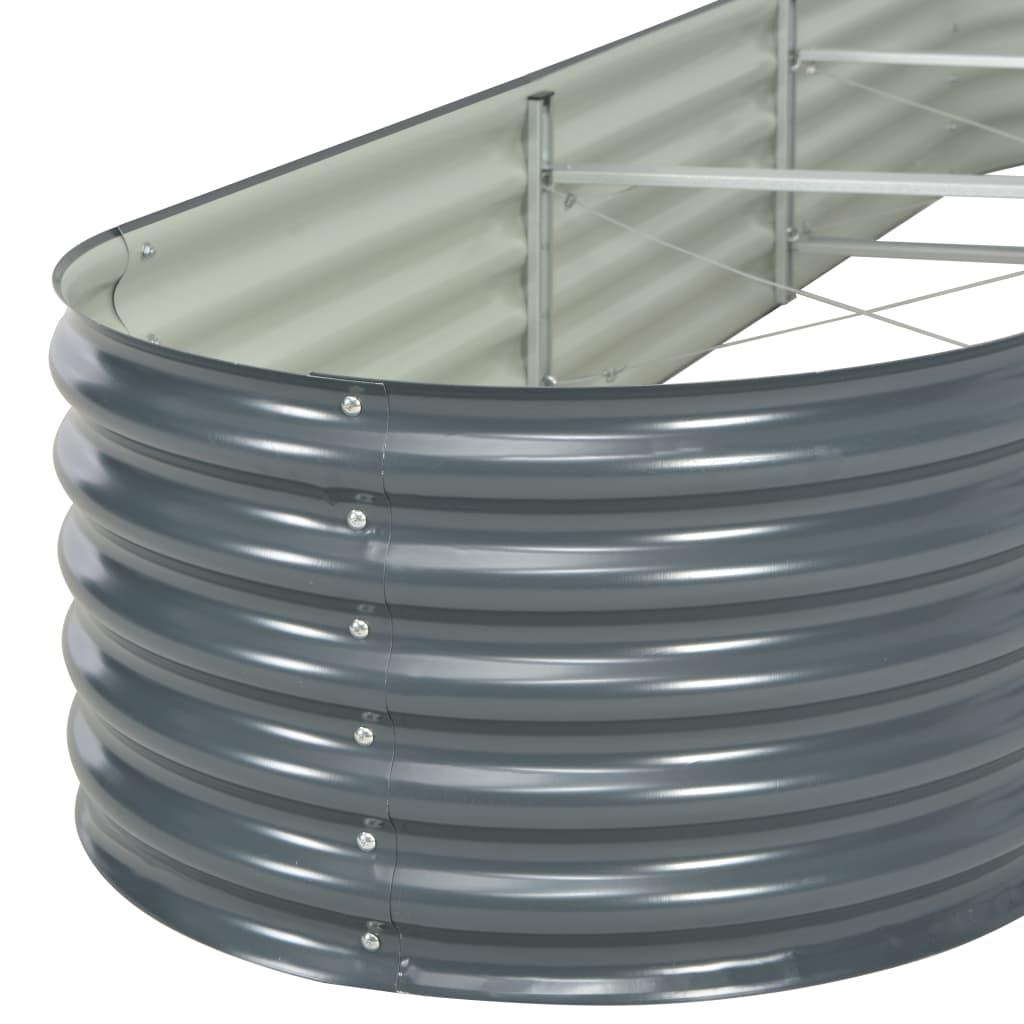 Garden Raised Bed 126"x31.5"x17.3" Galvanized Steel Gray at Set Shop and Smile