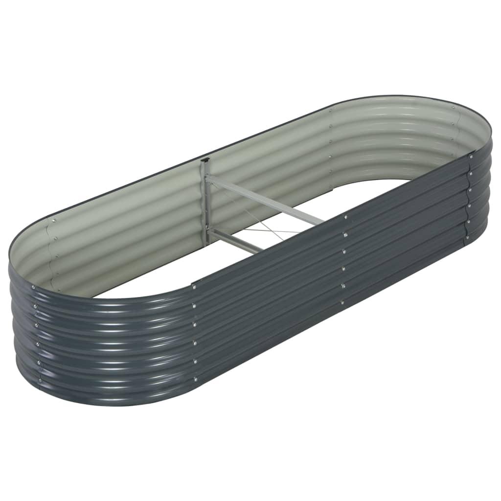 Garden Raised Bed 94.5"x31.5"x17.3" Galvanized Steel Gray at Set Shop and Smile