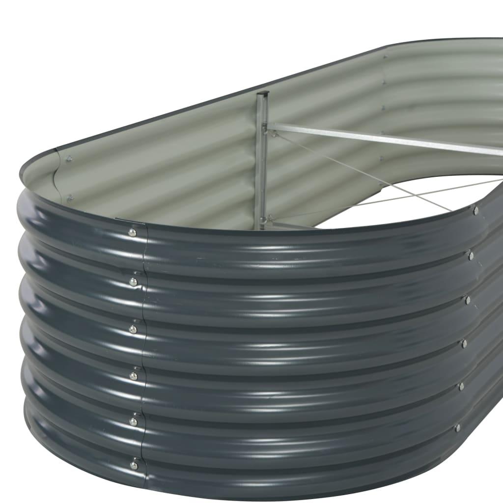 Garden Raised Bed 94.5"x31.5"x17.3" Galvanized Steel Gray at Set Shop and Smile