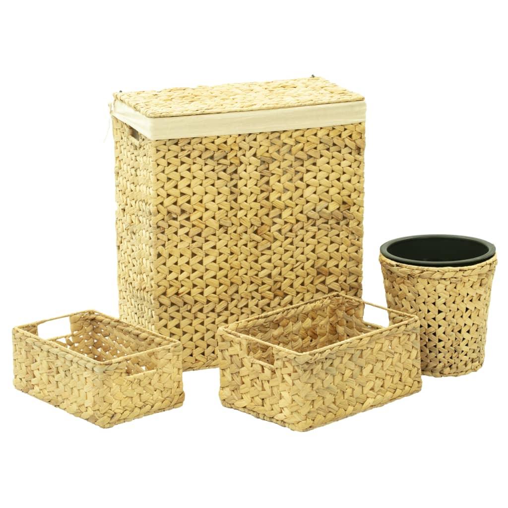 4 Piece Bathroom Set Water Hyacinth at Set Shop and Smile