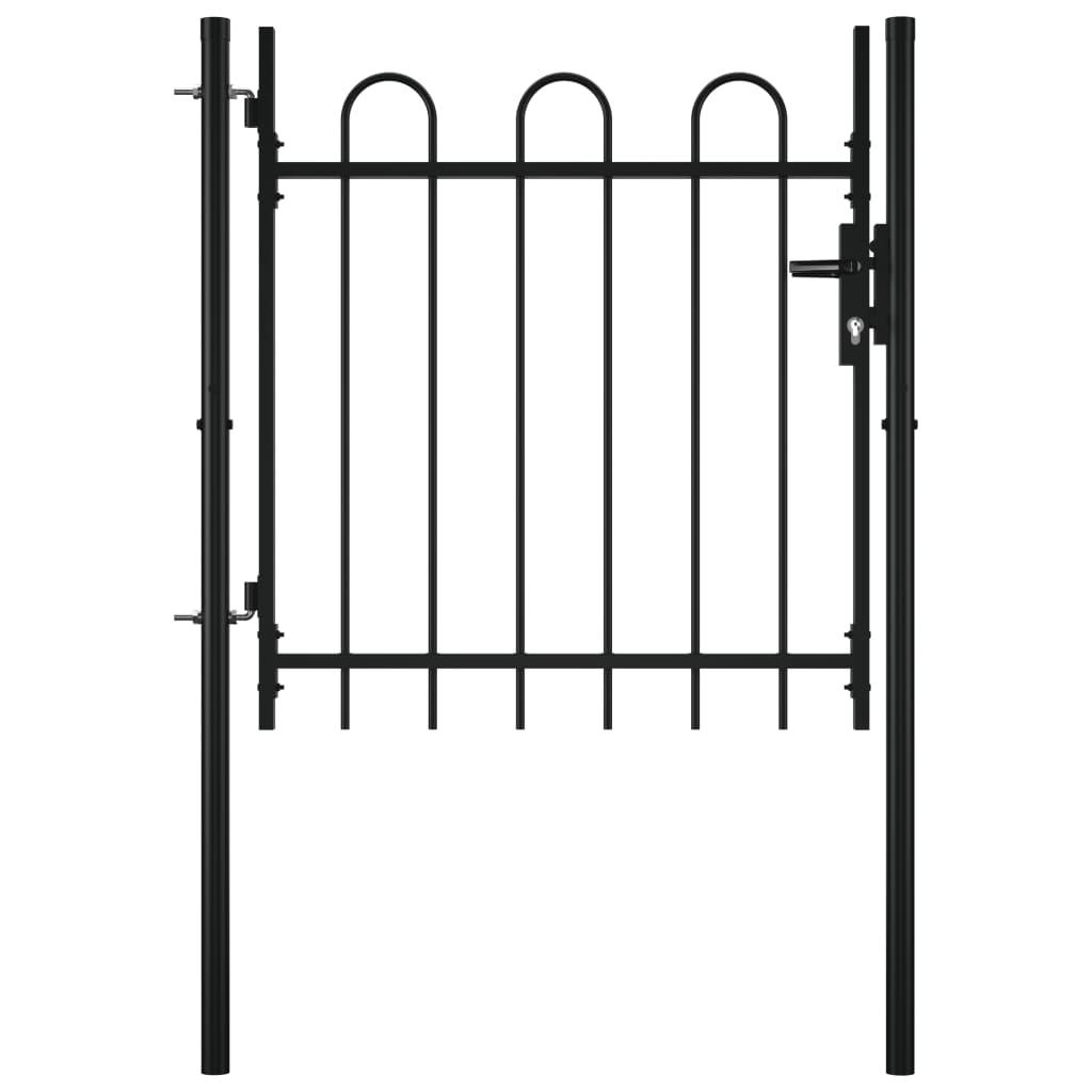 Single Door Fence Gate with Hoop Top 39.4"x29.5" at Set Shop and Smile