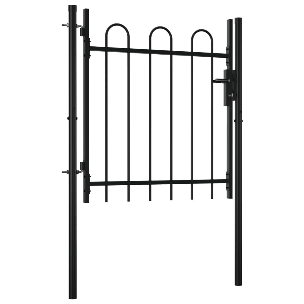 Single Door Fence Gate with Hoop Top 39.4"x29.5" at Set Shop and Smile