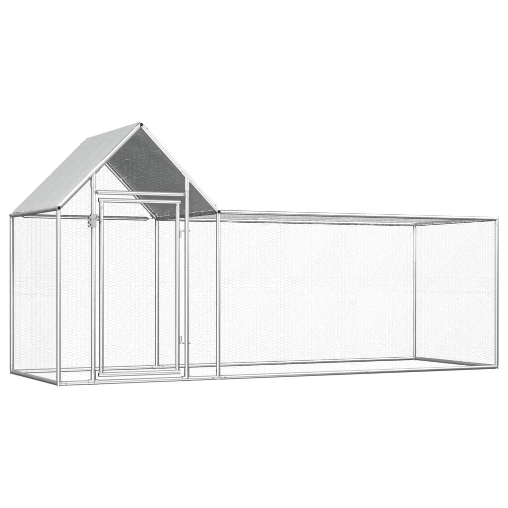 Chicken Coop 9.8'x3.3'x4.9' Galvanized Steel at Set Shop and Smile