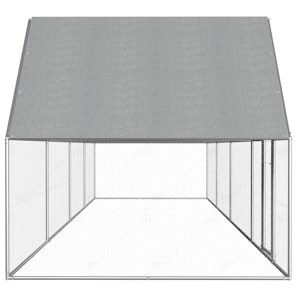 Chicken Coop 26.2'x6.6'x6.6' Galvanized Steel at Set Shop and Smile