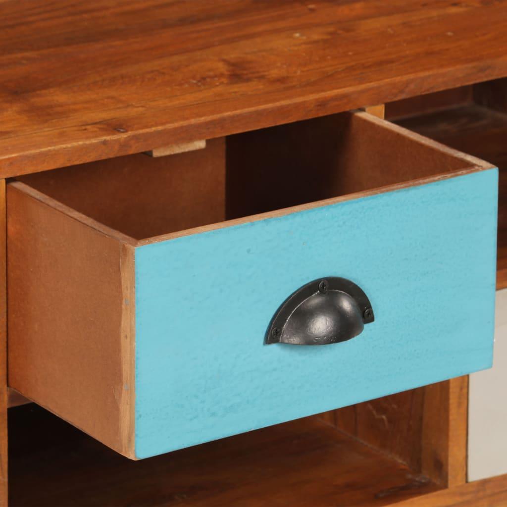 TV Cabinet with 3 Drawers 43.3"x13.8"x19.7" Solid Acacia Wood at Set Shop and Smile