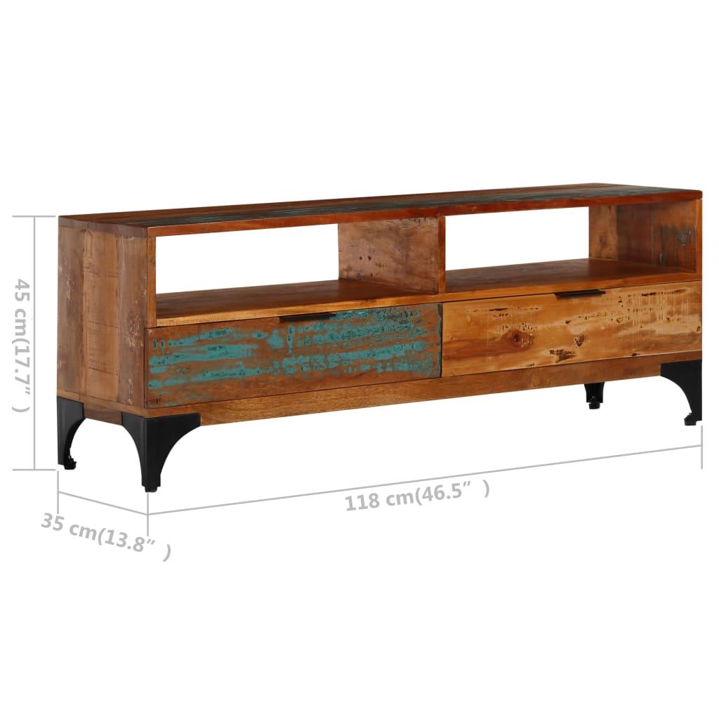 TV Cabinet 46.5"x13.8"x17.7" Solid Reclaimed Wood at Set Shop and Smile