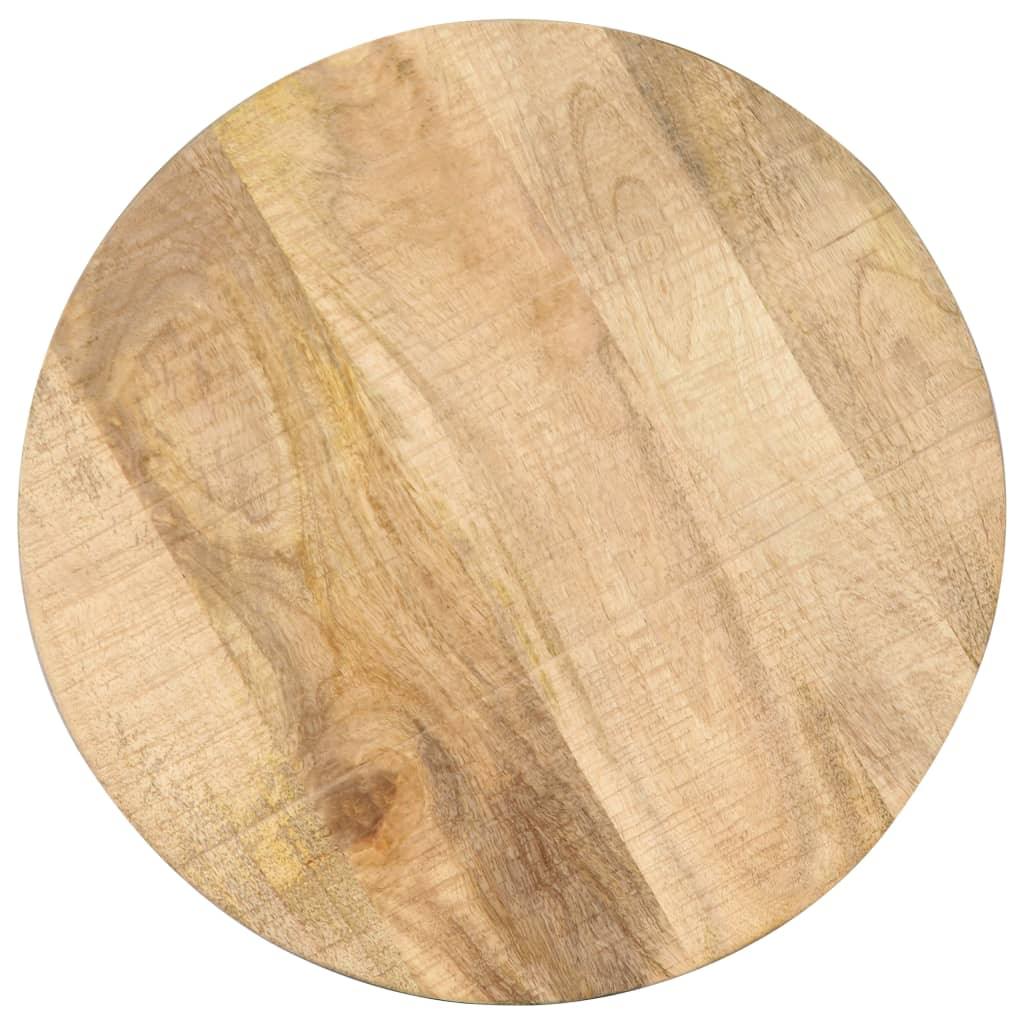 Side Table 17.7"x (17.7"-24.4") Solid Mango Wood and Cast Iron at Set Shop and Smile